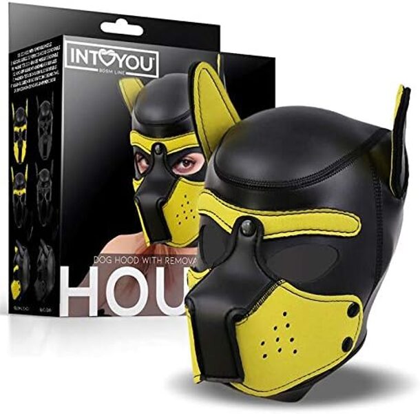 Intoyou Bdsm Line Hound Neoprene Dog Mask (size M and L) with Removable Hole 150g