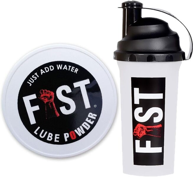 Fist Lube Powder, FF Shaker for up to 10 L, fisting lubricant  Hydrated with water 